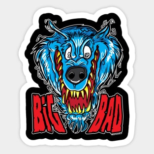 Snarling Wolf, Werewolf or Wolfman Cartoon Sticker